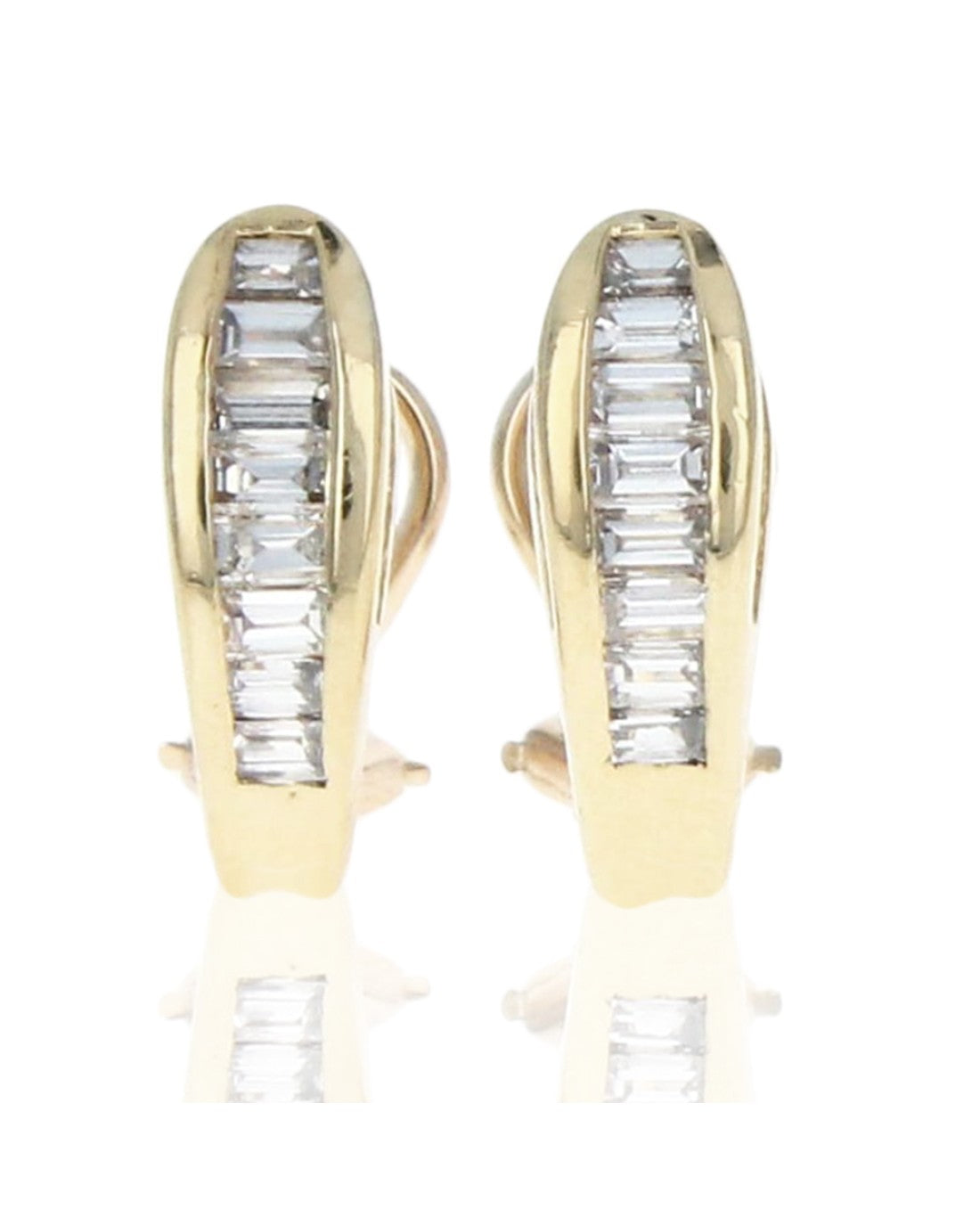 Tapered Diamond Baguette Earrings
