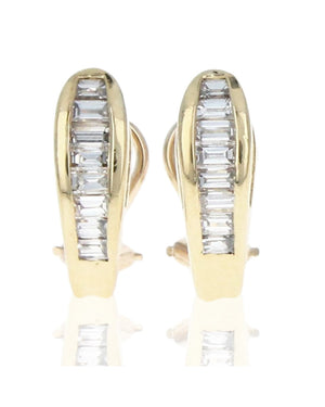Tapered Diamond Baguette Earrings