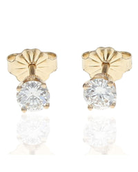 4 Prong Round Diamond Studs