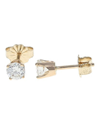 4 Prong Round Diamond Studs