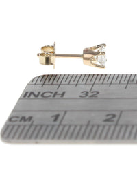 4 Prong Round Diamond Studs