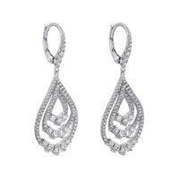 Gabriel & Co. Triple Teardrop Diamond Drop Earrings