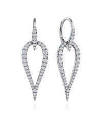Gabriel & Co. Diamond Teardrop Leverback Earrings