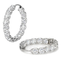 Inside Outside Diamond Hoop Earrings