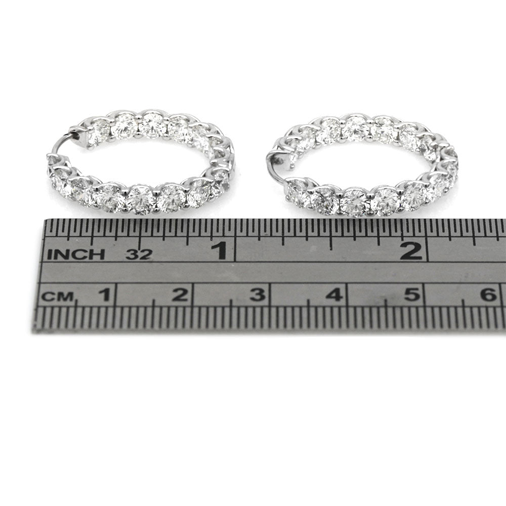 Inside Outside Diamond Hoop Earrings