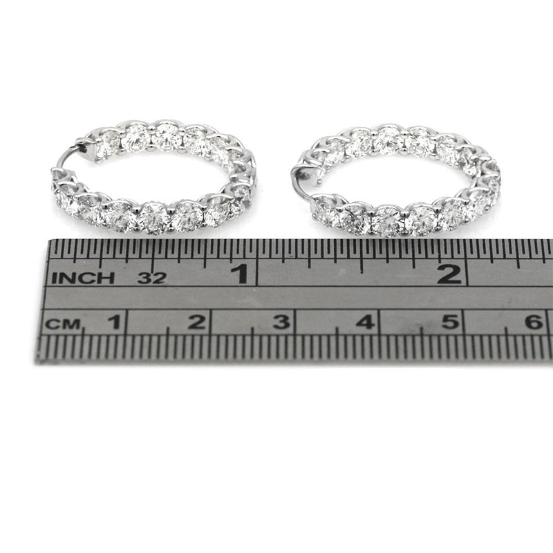 Inside Outside Diamond Hoop Earrings