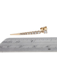 Diamond Spear Shaped Dangle Earrings