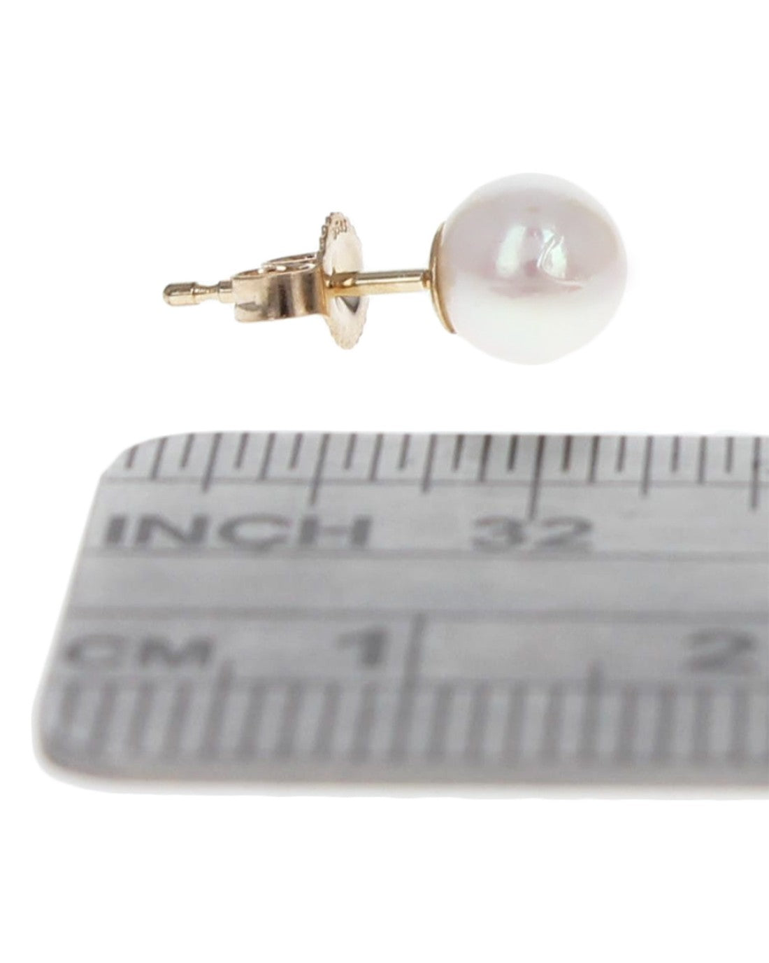 Pink Rose Pearl Stud Earrings