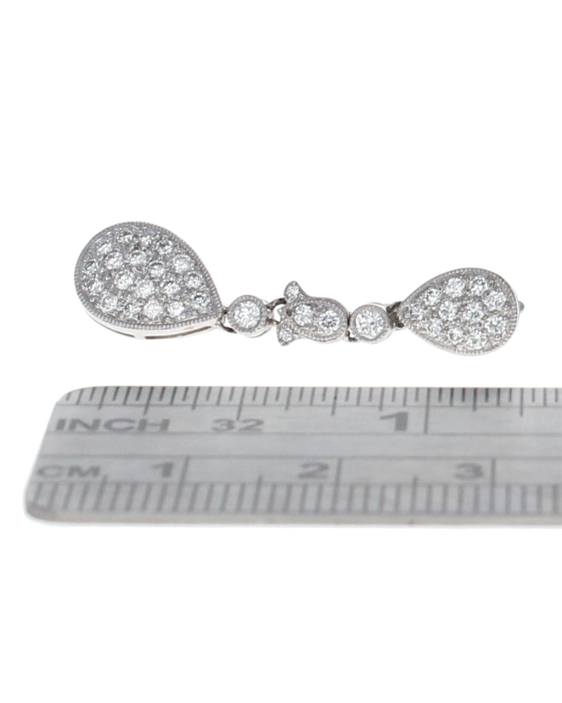 Diamond Pear Shape Dangle Earrings