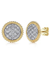 Gabriel & Co. Bujukan Bead Diamond Pave Studs