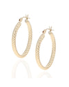 Twisted Oval Hoops Earrings in Gold