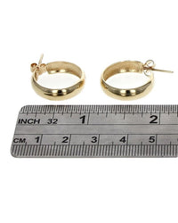High Polish Curved Hoop Earrings
