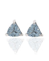 Aquamarine Stud Earrings in White Gold