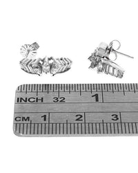 Marquise and Baguette Diamond Curved Earrings