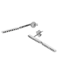 Diamond Double Bar Dangle Earrings