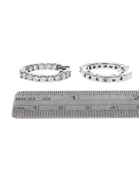 Diamond Inside Outside Hoop Earrings