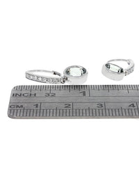 Prasiolite and Diamond Drop Earrings in White Gold