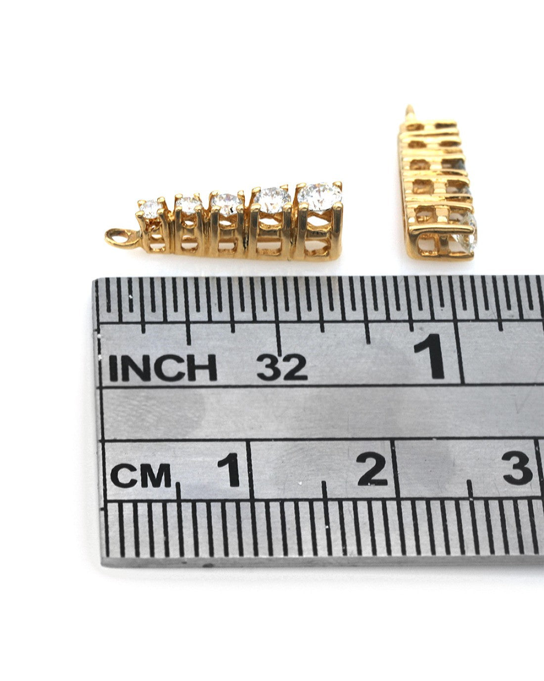 Diamond Drop Earring Jackets in Yellow Gold