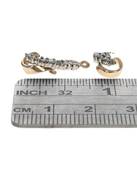 Diamond Crossover Earring Charms in Gold