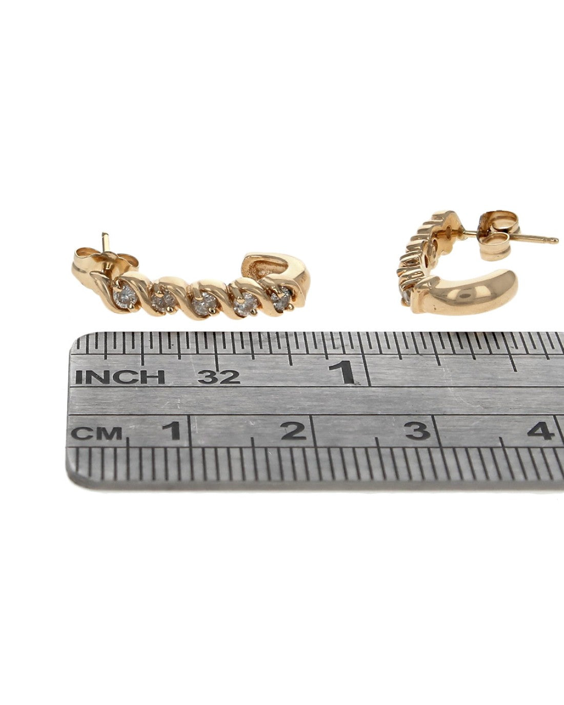 Diamond S Motif J Earrings