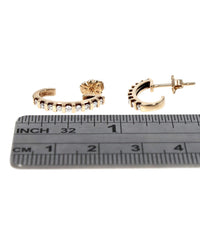 Diamond 'J' Hoop Earrings in Yellow Gold