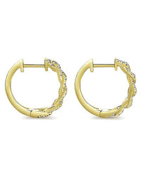 Gabriel & Co. Lusso Collection Diamond Curb Link Huggie Earrings