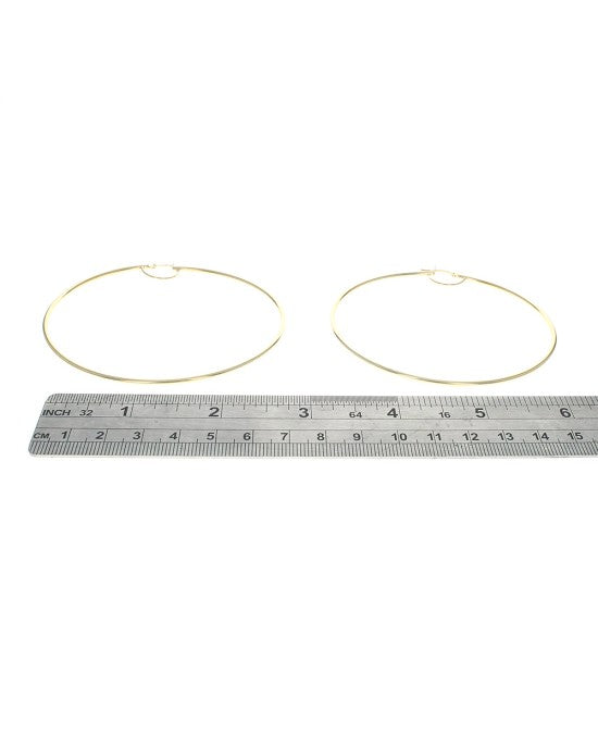 Extra Large Hoop Earrings in Gold
