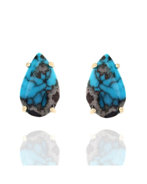 Pear Shaped Turquoise Studs