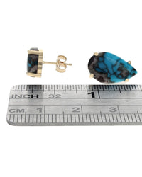 Pear Shaped Turquoise Studs