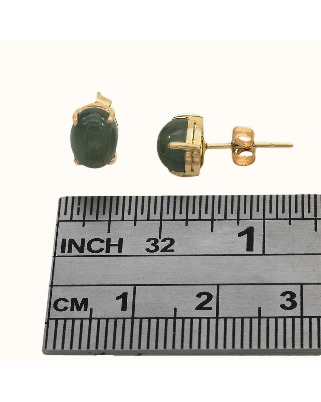 Nephrite Jade Stud Earrings