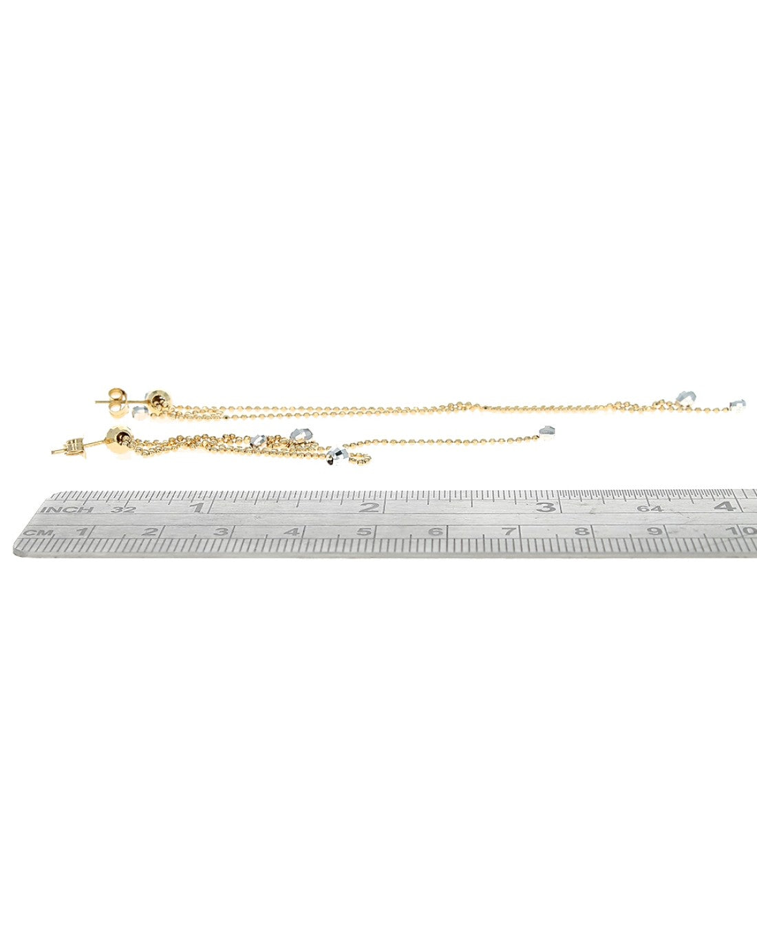 2 Tone Diamond Cut Bad Dangle Earrings