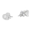Tiffany & Co. Sterling Silver Full Heart Stud Earrings