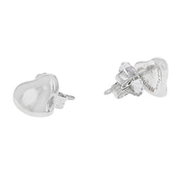 Tiffany & Co. Sterling Silver Full Heart Stud Earrings