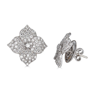 Diamond Flower Earrings