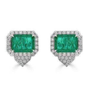 Emerald and Diamond Earrings
