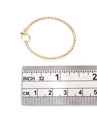 18ky Inside Outside Diamond Hoop Earrings