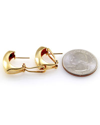 Channel Set Diamond Bar Earrings in 14K Yellow Gold