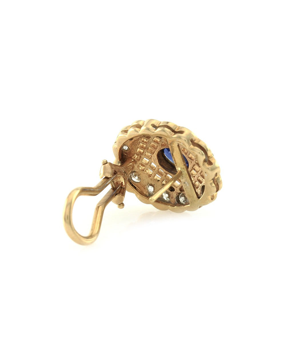 Sapphire and Diamond Earrings in Gold