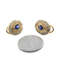 Sapphire and Diamond Earrings in Gold