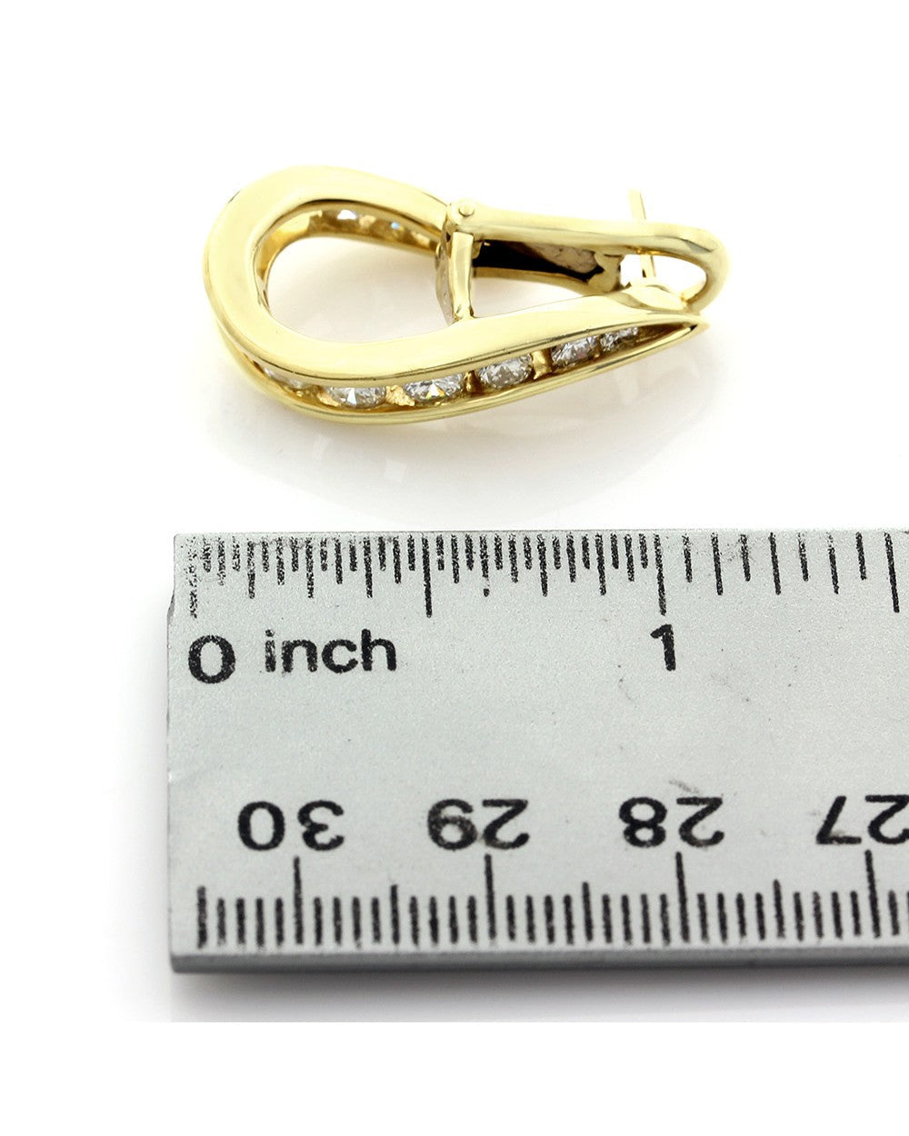 Jose Hess Twisted J Diamond Earrings