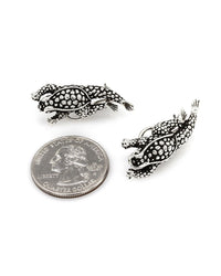 Kieselstein Cord Horny Toad Earrings in Silver