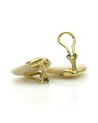 Tiffany & Co. Angela Cummings Mother of Pearl Flower Petal Earrings in Yellow Gold