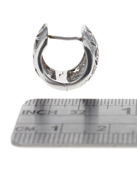 Filigree Diamond Huggie Earrings