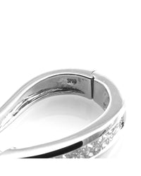 Invisible Set Princess Cut Diamond Semi-Hoop Earrings in 14K White Gold