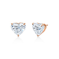 Heart Shaped Diamond Studs