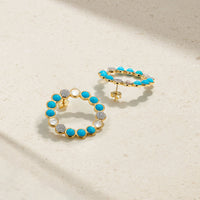 Bubble Turquoise and Diamond Earrings