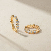 Bubbly Diamond Mini Hoop Earrings