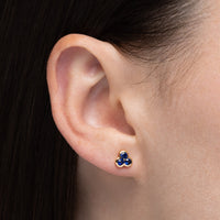 Trinity Sapphire Stud Earrings