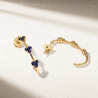 Trinity Sapphire Hoop Earrings