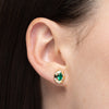 Aurum Oval Emerald Stud Earrings